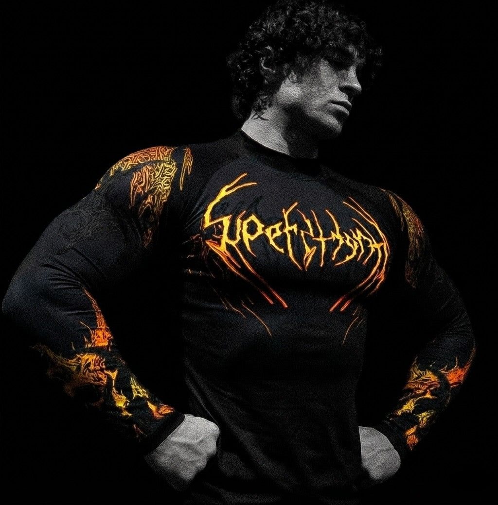 OBLIVION COMPRESSION 'LAVA (LONG SLEEVES & HIGH NECK)